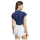 Adidas Γυναικεία κοντομάνικη μπλούζα Tiro 3-Stripes Crop Jersey